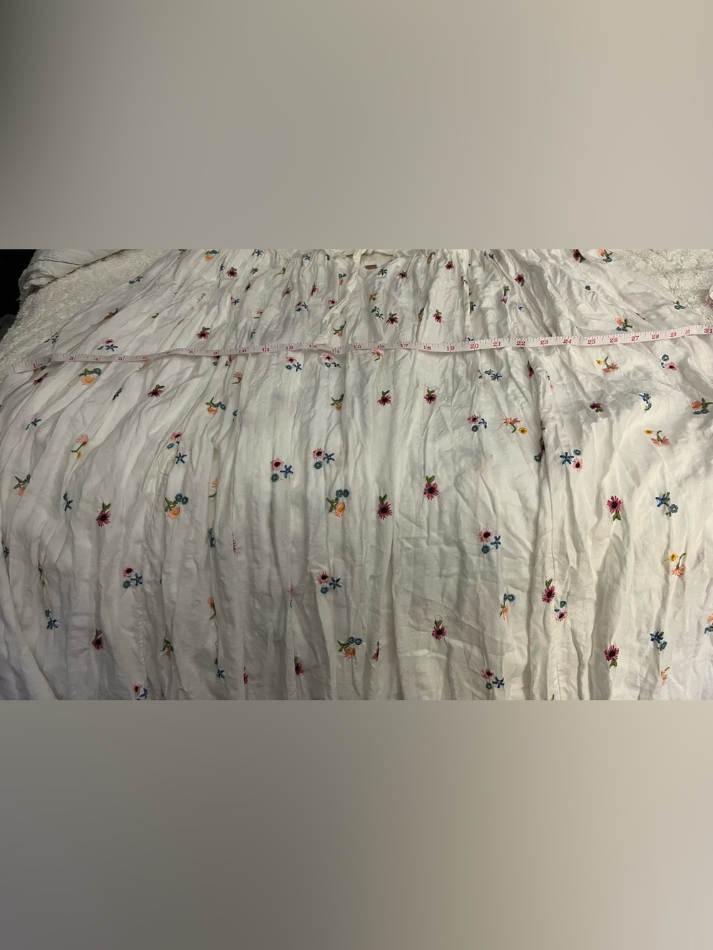 Free people Starlight Babydoll White Floral Embroidered Maxi Dress - Picture 6 of 7